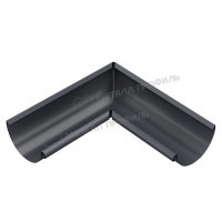 Угол желоба внутренний МЕТАЛЛ ПРОФИЛЬ Foramina PUR 125/100 RAL 7024, серый графит