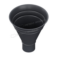Воронка водосборная МЕТАЛЛ ПРОФИЛЬ Foramina PUR 125/100 RAL 7024, серый графит