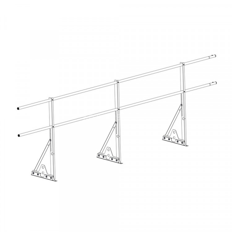 Ограждение ROOFsystems ECONOM d-25 (круг) H-600/3,0м NEXT фальц ТУ (Т-обр. Опора) RAL3005