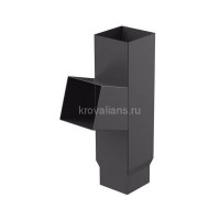 GALECO STAL2 125/80 Тройник 72гр. Черный RAL 9005 ( RR33) 1шт/уп