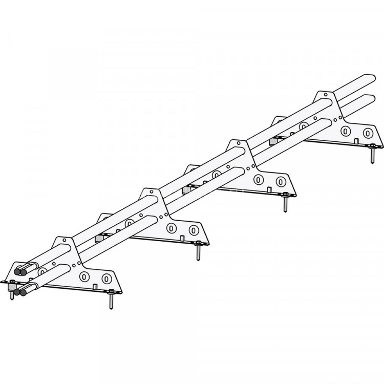 Снегозадержатель ROOFsystems ELITE 40*20 (овал), 3м  NEXT 4 опоры Т-обр. RAL 6005