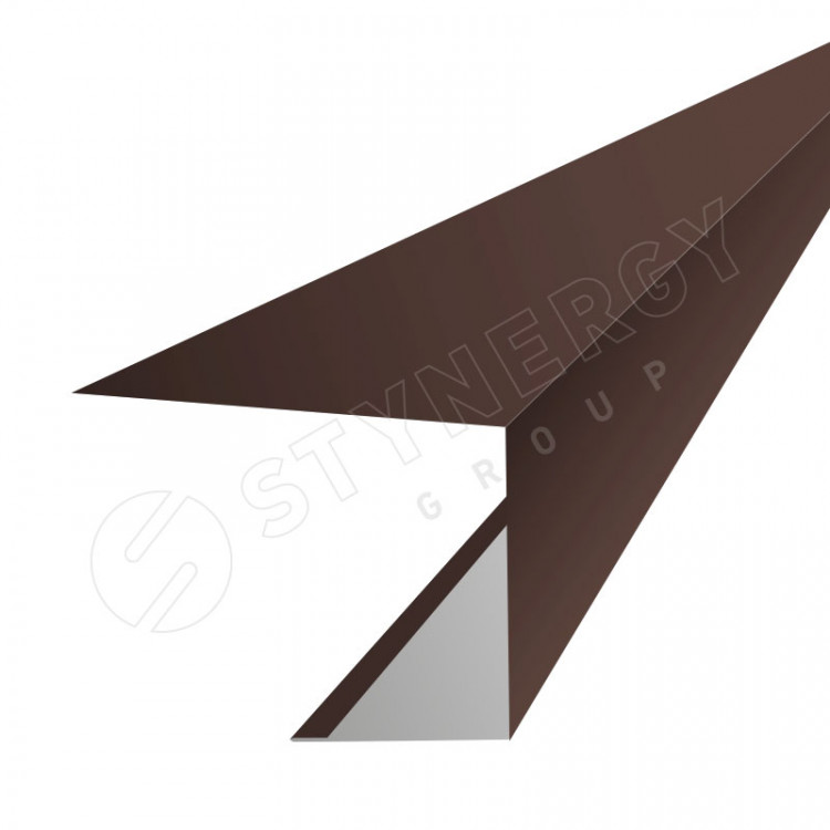 Планка завершающая фасадная 3000 Фальц Stynergy (CORUNDUM50Matt-RAL8017-0.50 Планка завершающая фасадная 3000 Фальц Stynergy (CORUNDUM50Matt-RAL8017-0.50