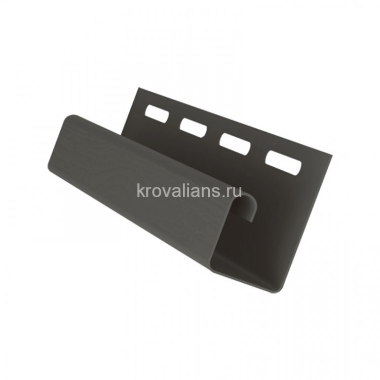 GrandLine J-профиль АКРИЛОВЫЙ Графит, 51шт/уп., длина 3,00 м