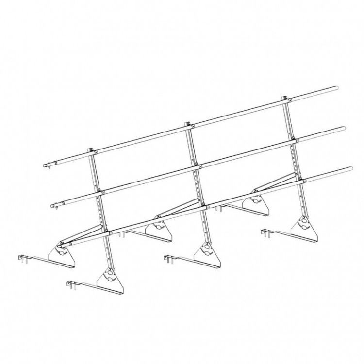 Ограждение ROOFsystems PRESTIGE ZN H-900/3,0м 3 трубы Натур RAL8017