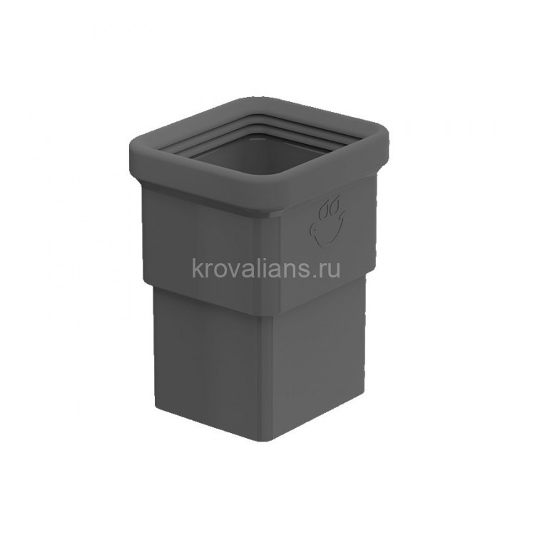Galeco HIDDEN 125/90 Муфта ПВХ c прокладкой  Черный