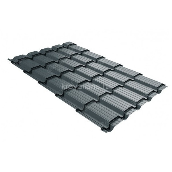 Металлочерепица Верховье Grand Line (Гранд Лайн) квадро 0,45 Drap TX RAL 7024 /1 кв.м./ Металлочерепица Верховье Grand Line (Гранд Лайн) квадро 0,45 Drap TX RAL 7024 /1 кв.м./