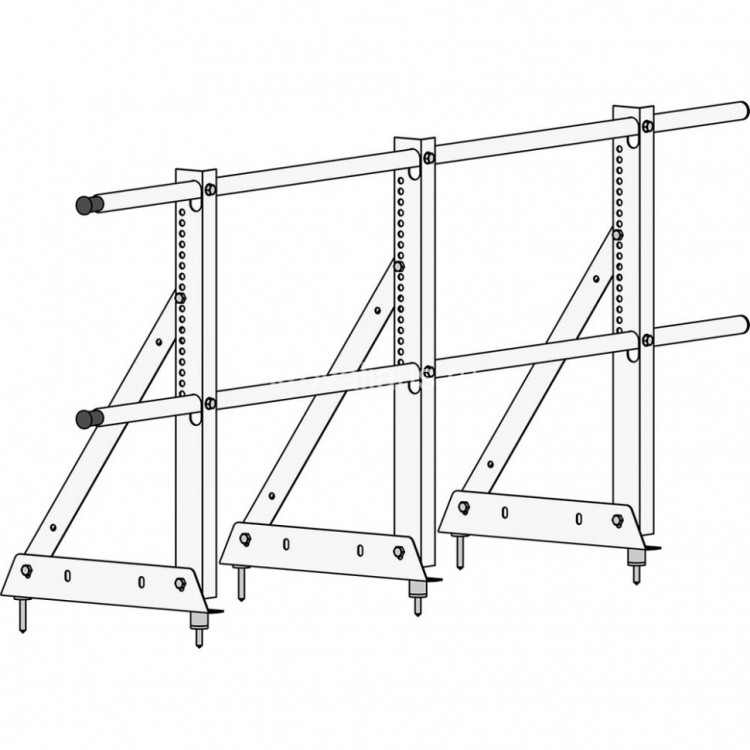 Ограждение ROOFsystems ECONOM d-25 (круг) H-600/3,0м универ ТУ RAL8004