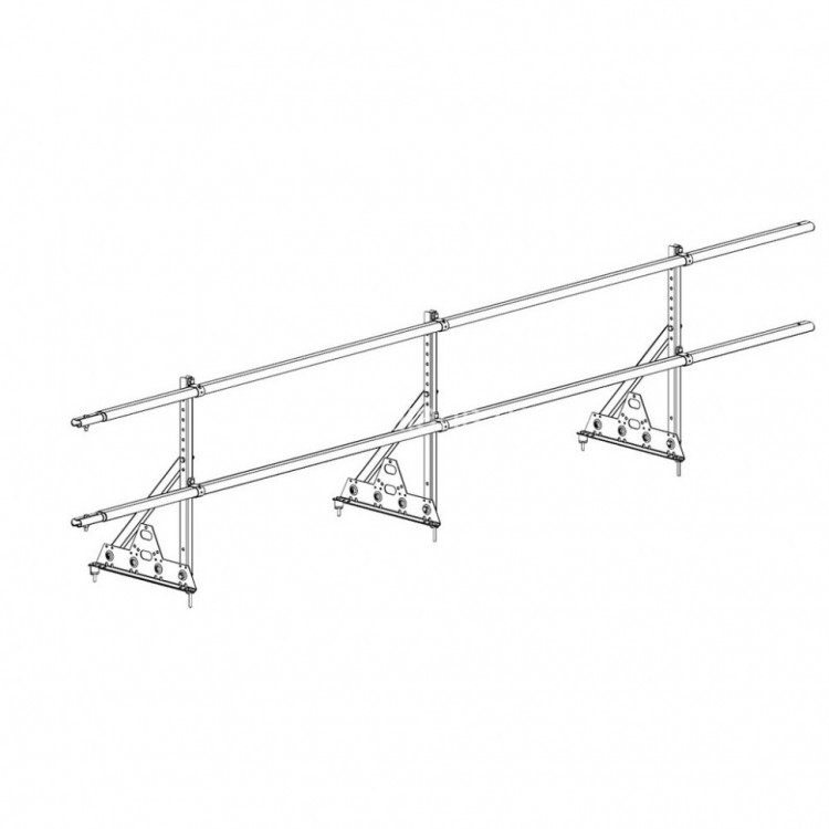 Ограждение ROOFsystems PRESTIGE ZN H-600/3,0м 2 трубы NEXT RAL6005