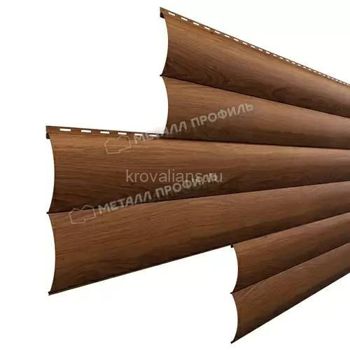 Сайдинг МеталлПрофиль Woodstock-Н-28х330 (ECOSTEEL_MA-01-МореныйДуб-0.5) /1 шт/