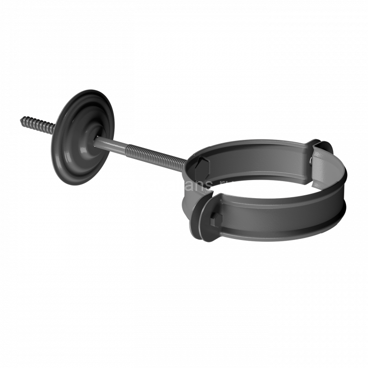 Docke STAL PREMIUM 125/90 мм Хомут трубы Графит RAL7024 40шт/упак