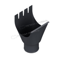 Воронка выпускная МЕТАЛЛ ПРОФИЛЬ Foramina 125/100 RAL 7024, серый графит