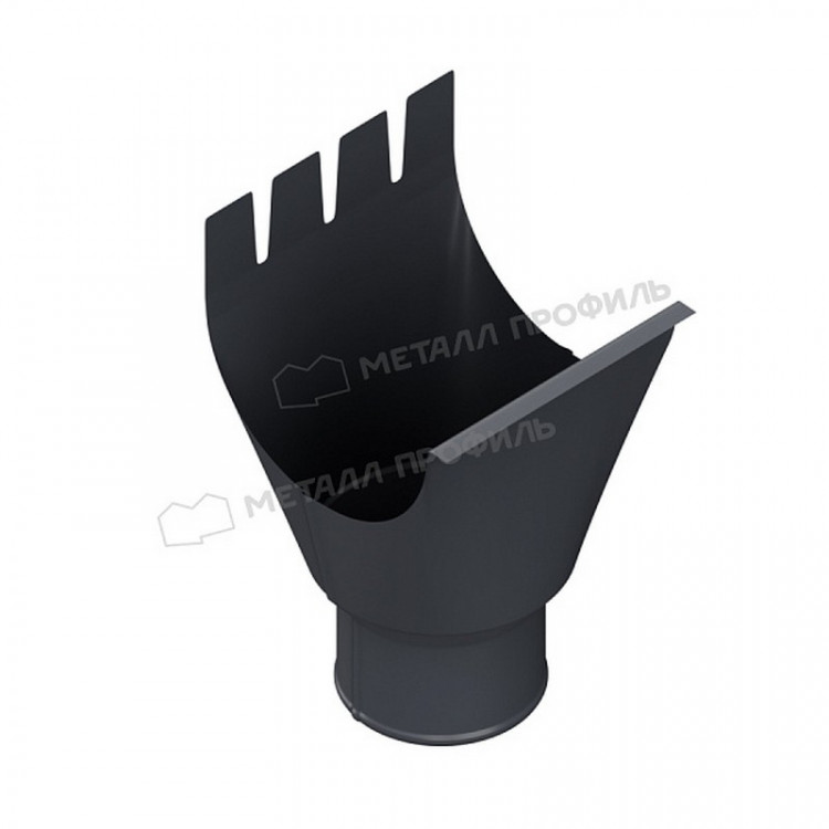 Воронка выпускная МЕТАЛЛ ПРОФИЛЬ Foramina 150/100 RAL 7024, серый графит
