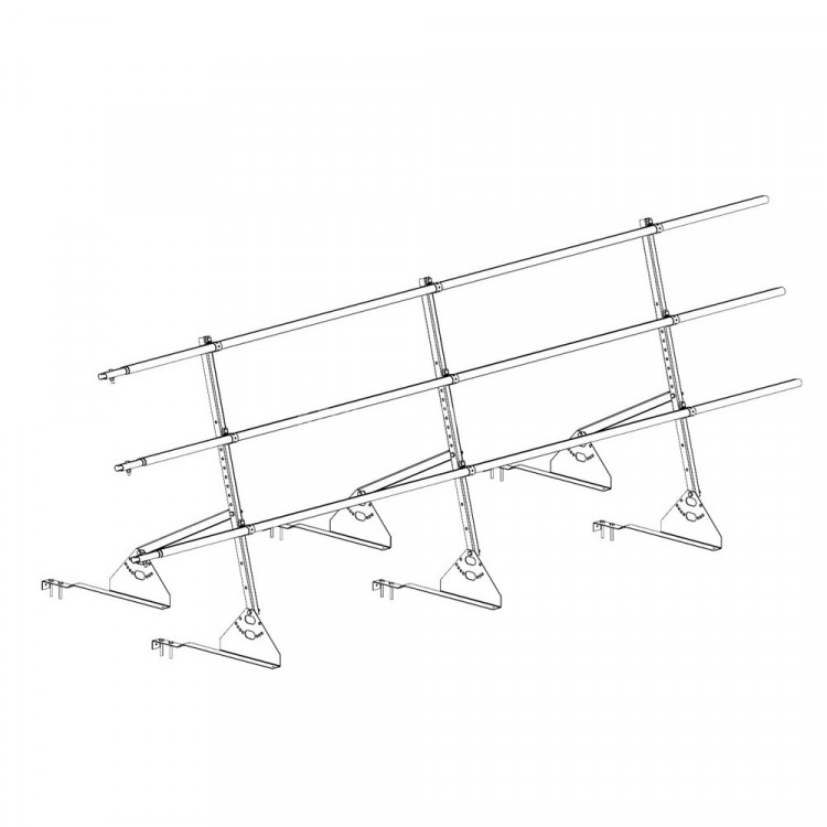 Ограждение ROOFsystems PRESTIGE ZN H-900/3,0м 3 трубы Натур RAL3005